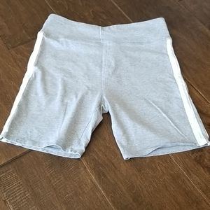 Gray Cotton Biker Shorts
